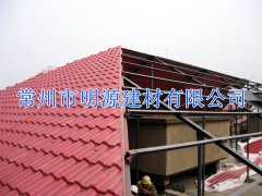 棗紅色合成樹脂瓦案例圖